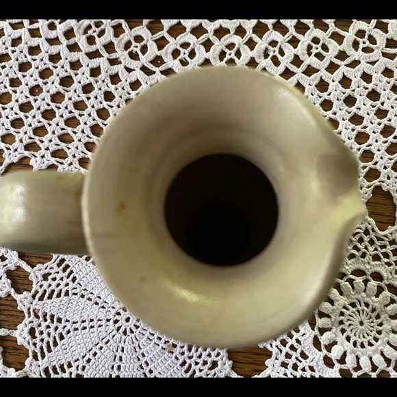 Small Pottery Blue Leafed Pitcher - Picture 3 of 5